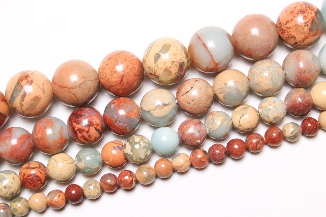 Lot De 13 Perles Jaspe Impérial - Pierres Naturelles - Environ 13 Mm - Création De Bijoux