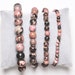 Rhodonite bracelet in natural pearls 4/6/8/10 mm 18-19 cm smooth semi-precious stone and round jewelry natural stone 