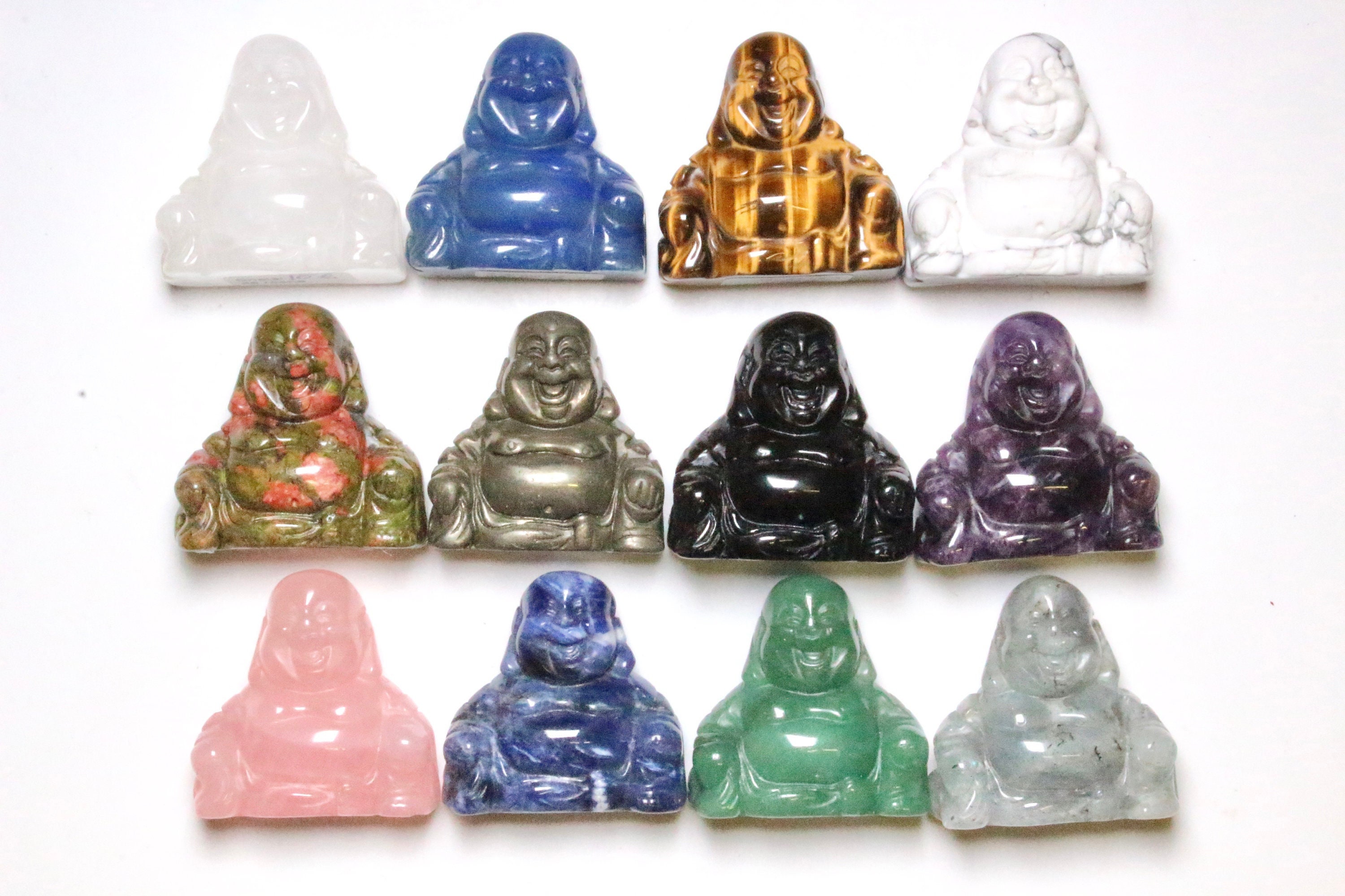 Bouddha en Pierre Naturelle, Bouddha Rieur, Statue