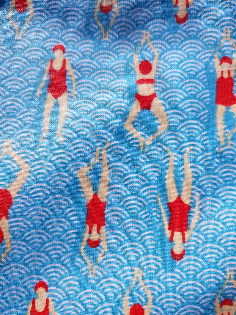 Sac étanche baigneuse bleu et rouge pour la piscine ou la plage image 5