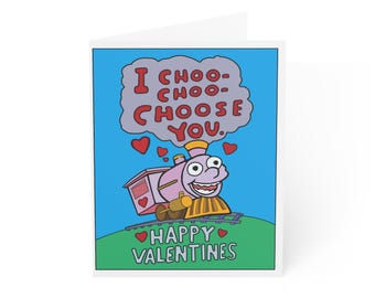 I Choo-Choo Choose You - Folded Greeting Cards
