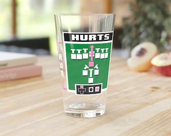 8- Bit Plays: Brotherly Shove - Pint Glass, 16oz
