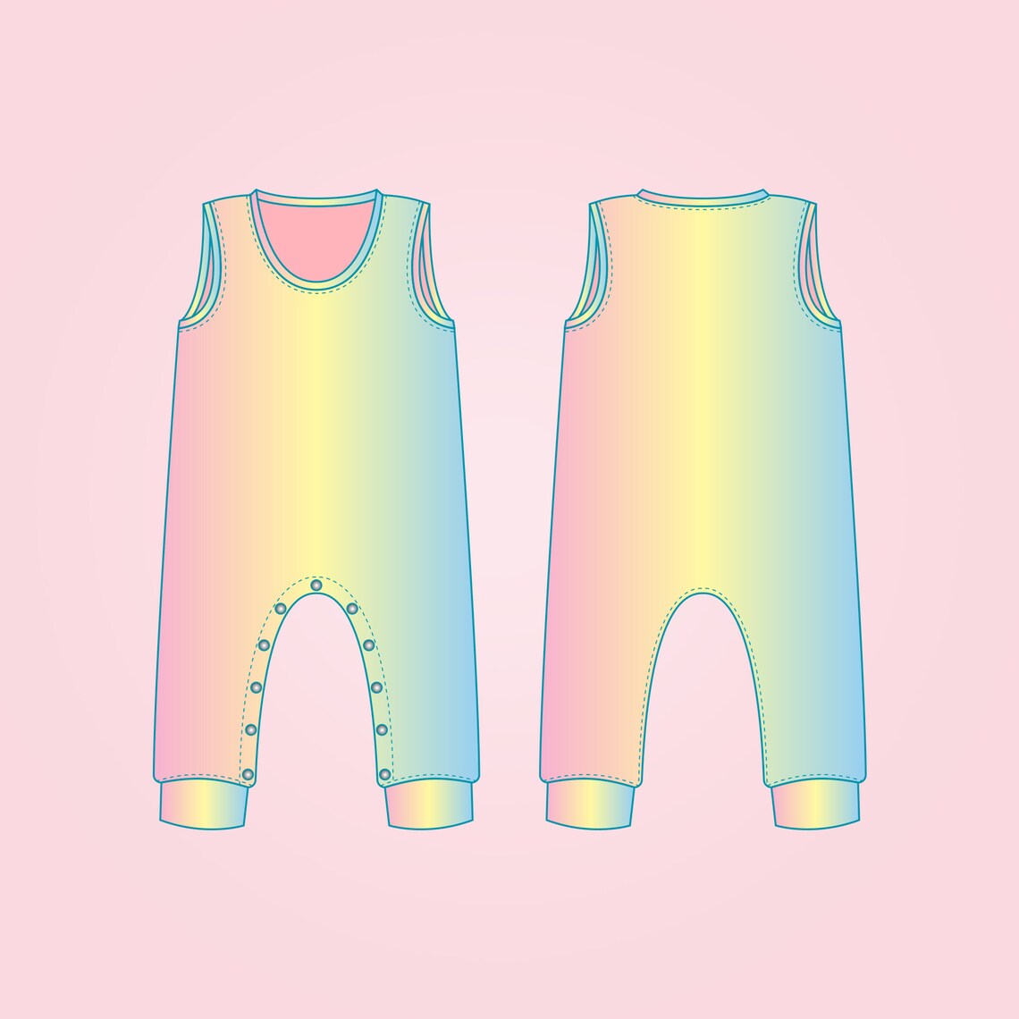 Easy Baby and Toddler Tank Top Romper PDF Sewing Pattern Size Etsy