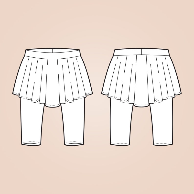 Skirted Leggings Sewing Pattern PDF for Babies Toddlers and Etsy