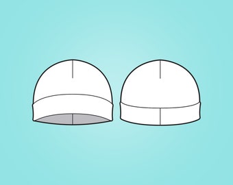 Baby beanie PDF Sewing Pattern For Babies And Kids, Size 0 - 6 Years Old