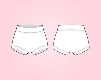 Simple Knit Shorts Sewing Pattern PDF: Baby to Kids (Age 0-6)