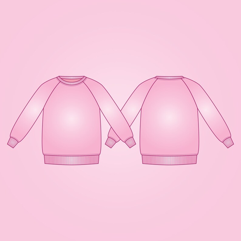 Easy Baby and Toddler Raglan Sweatshirt PDF Sewing Pattern Etsy