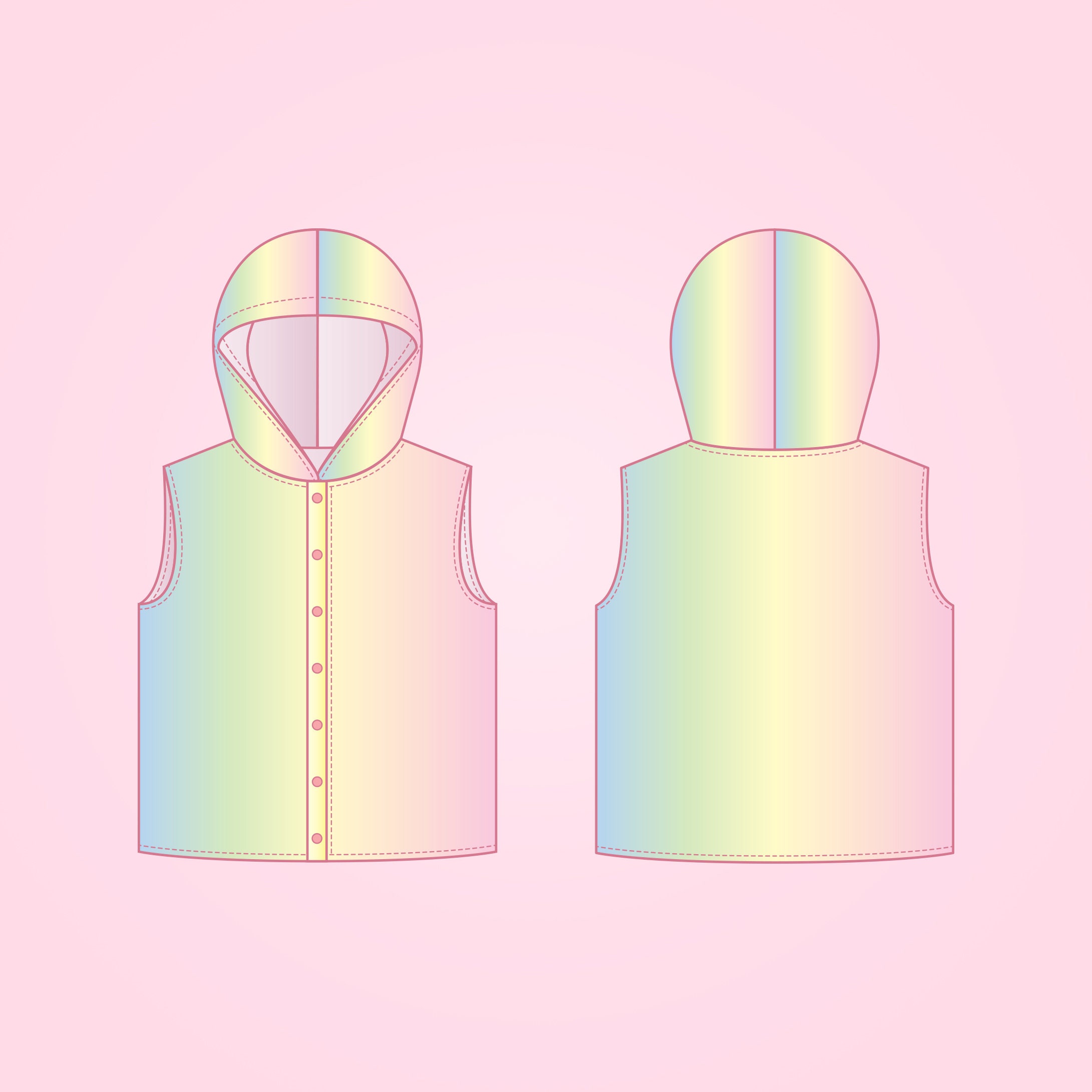 Easy Baby and Toddler Hooded Vest PDF Sewing Pattern Size 0 Etsy UK