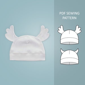 Easy Baby Angel and Devil Beanie PDF Sewing Pattern, Size 0 - 6 Years Old