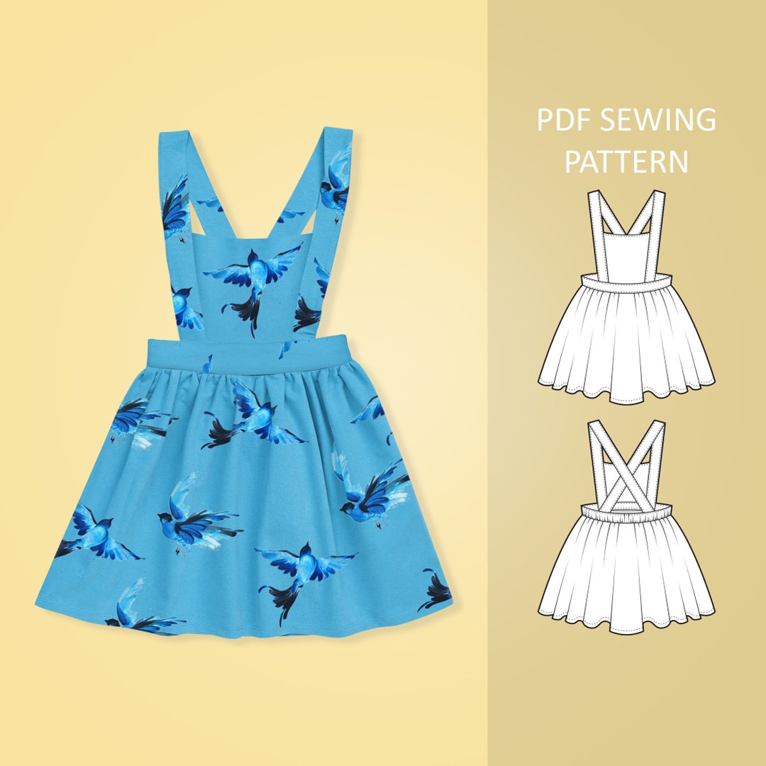 Easy Baby and Toddler Pinafore Dress PDF Sewing Pattern Size 0 Months 6 Years Old Etsy UK