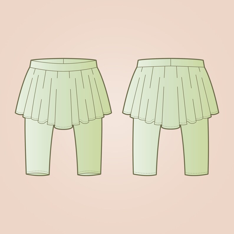 Skirted Leggings Sewing Pattern PDF for Babies Toddlers and Etsy