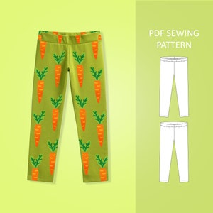 Kids Leggings PDF Sewing Pattern, 6 - 11 Years Old