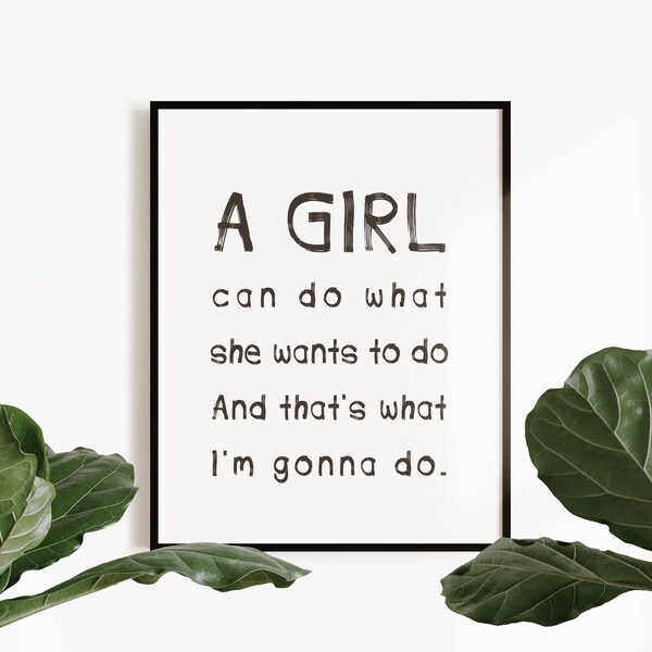 Modern Teenage Girl Wall Art Etsy