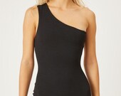 One Shoulder Mini Dress, one shoulder open back short dress sexy casual elegance, Backless Mini Dress, cold shoulder short sexy dresses