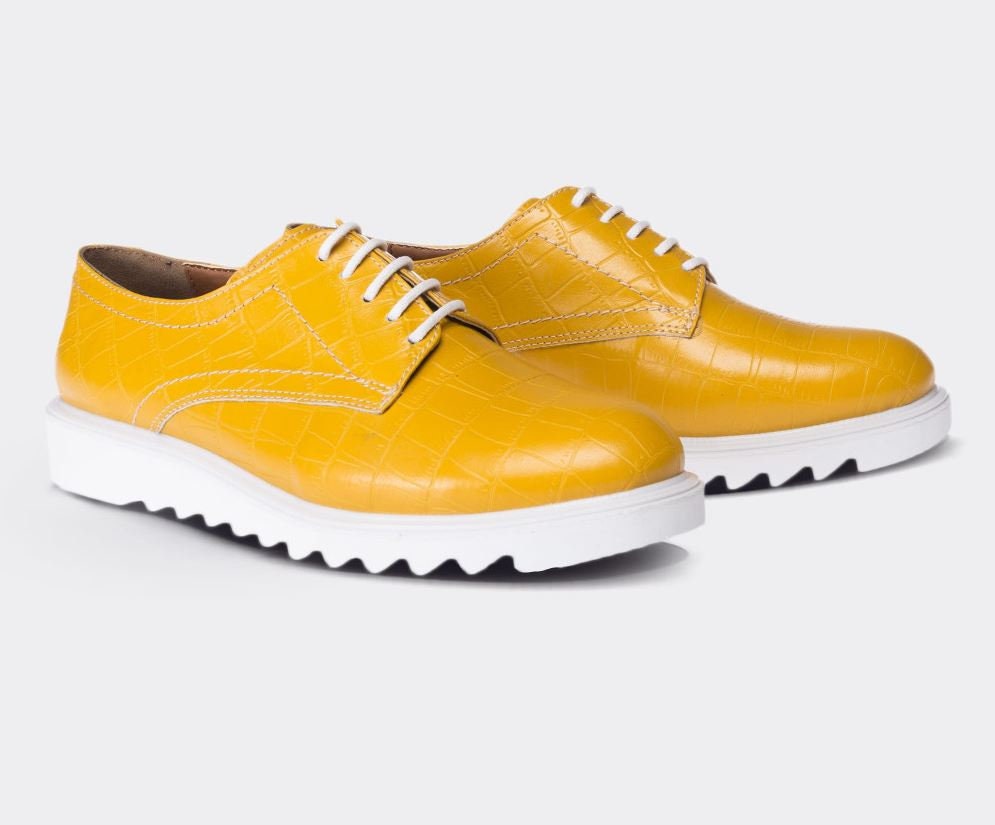 Zapatos Oxfords de cuero 100% genuino para mujer Oxfords de | Etsy