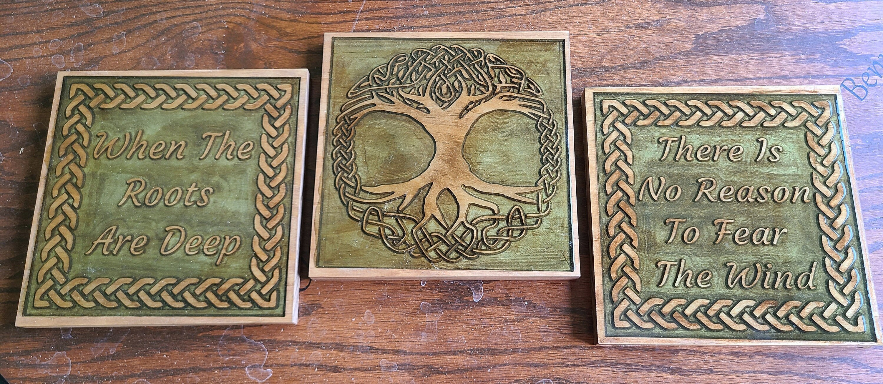 Tree of Life Wall Plaque Set Etsy