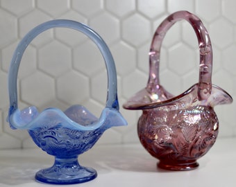 wallpapers Fenton Glass Baskets For Sale fenton glass basket etsy