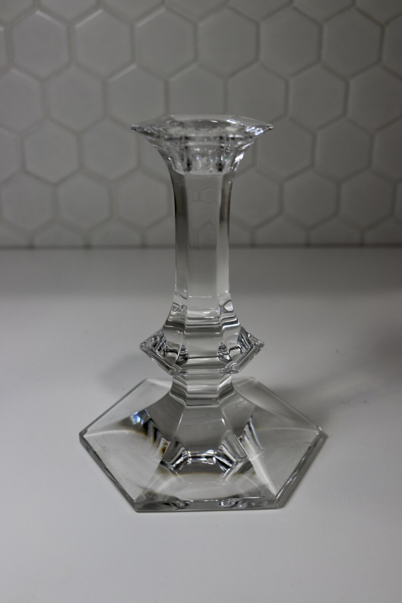Vintage Waterford Crystal Glass Candlestick Vase. Crystal Etsy
