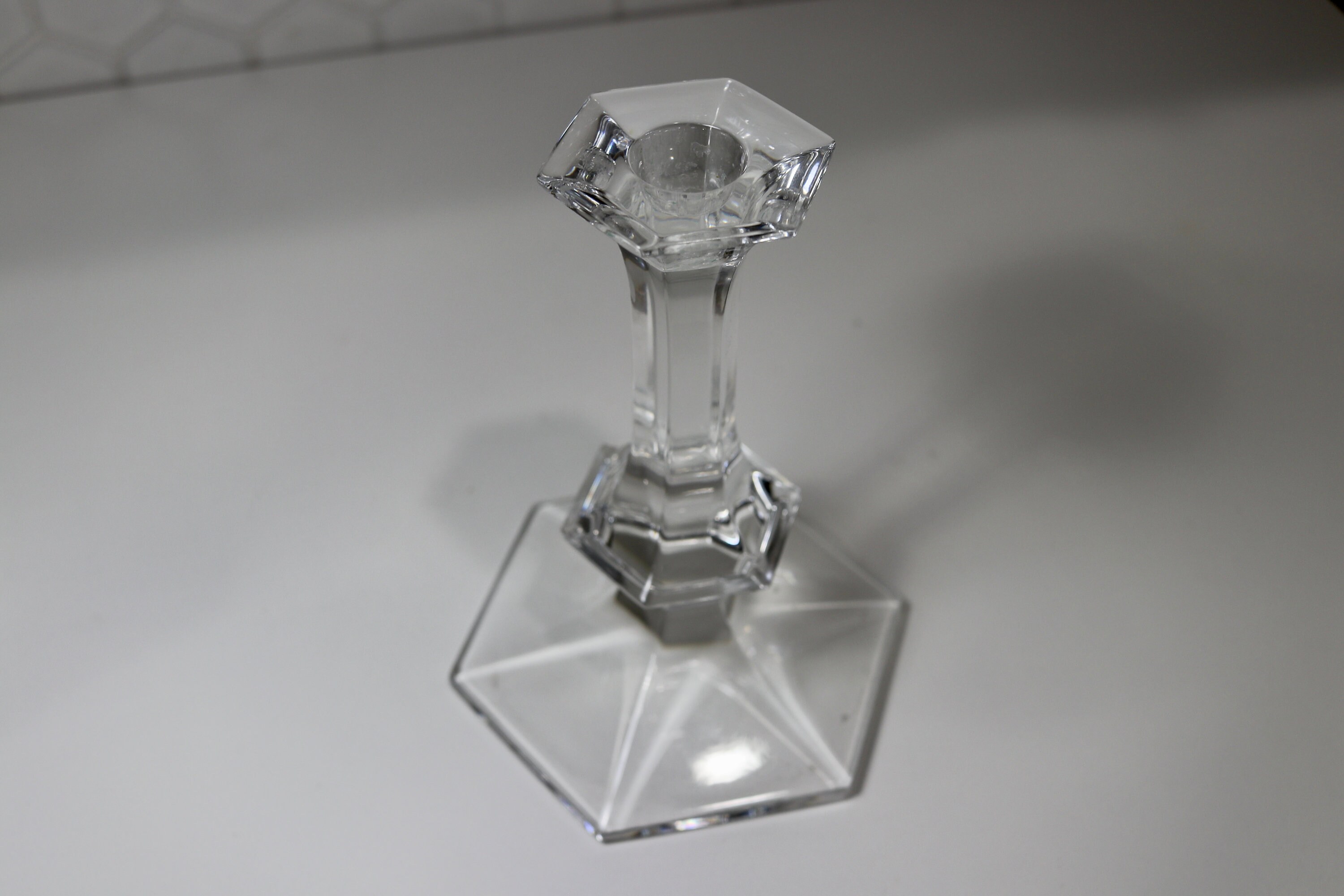 Vintage Waterford Crystal Glass Candlestick Vase. Crystal Etsy
