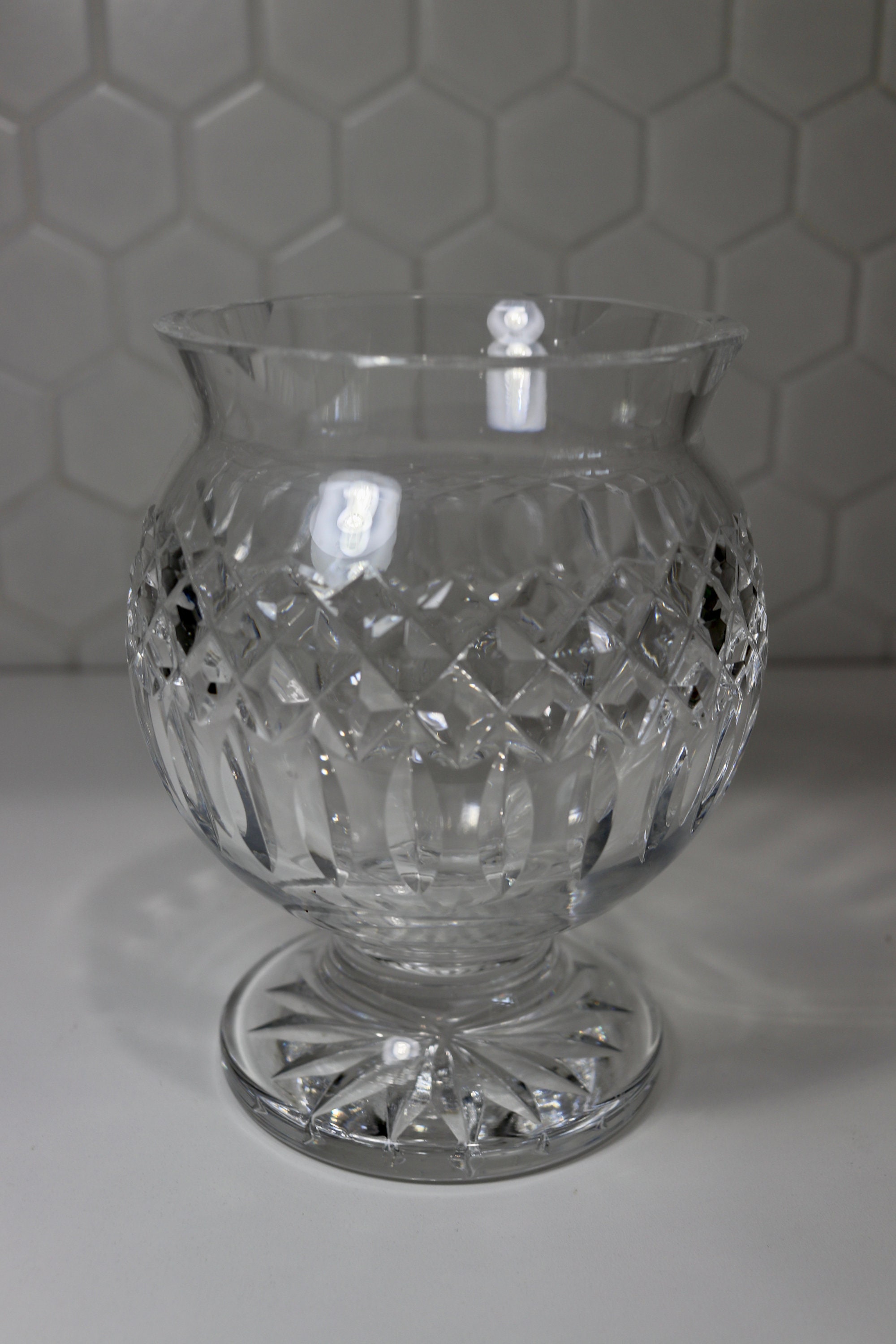 Vintage Waterford Crystal Glass Candlestick Vase. Crystal Etsy