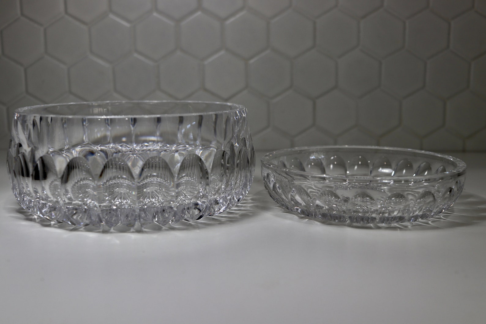 Vintage Cut Lead Crystal Glass Bowls. Vintage Crystal Bowls. Vintage