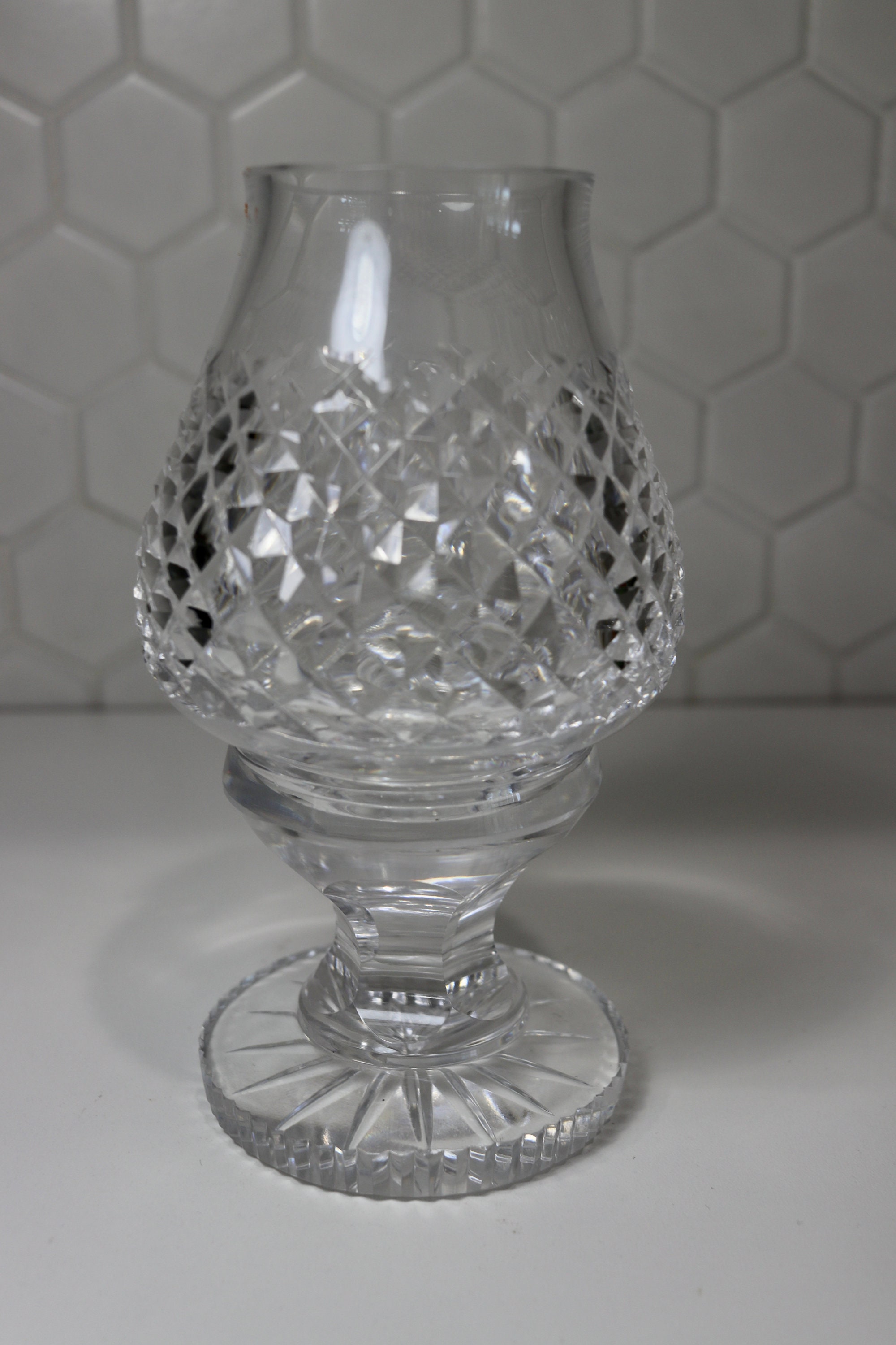 Vintage Waterford Crystal Glass Candlestick Vase. Crystal Etsy