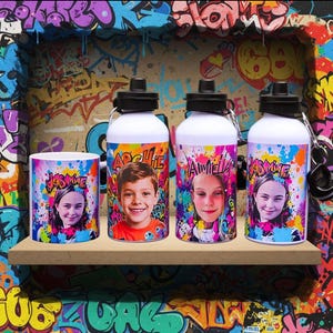 Personalised drinking bottles with a blast of colour.