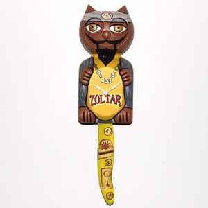 Custom Zoltar Kit Cat Klock Custom Clock Original Art Hand Painted  One of a kind!