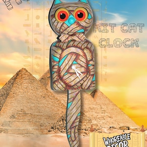 Custom MUMMY ISSUES Kit Cat Klock Custom Clock Original Art Hand Painted  One of a kind!