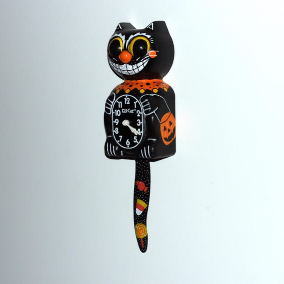 Orologio Gatto Kit-Cat Orologio Da Parete Kit-Cat Klock Arancione - Edizione Limitata Con Occhi E Coda Mobili Orologio Batteria Edizione Limitata