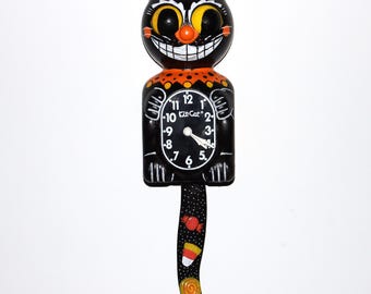 Custom Halloween Kit Cat Klock Custom Clock Original Art Hand