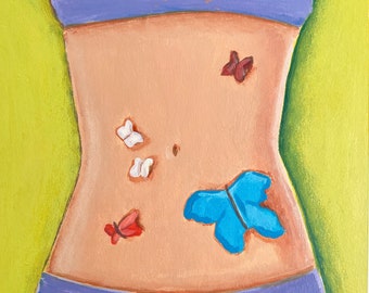 Schmetterlinge in meinem Bauch, ein Original Acrylgemälde