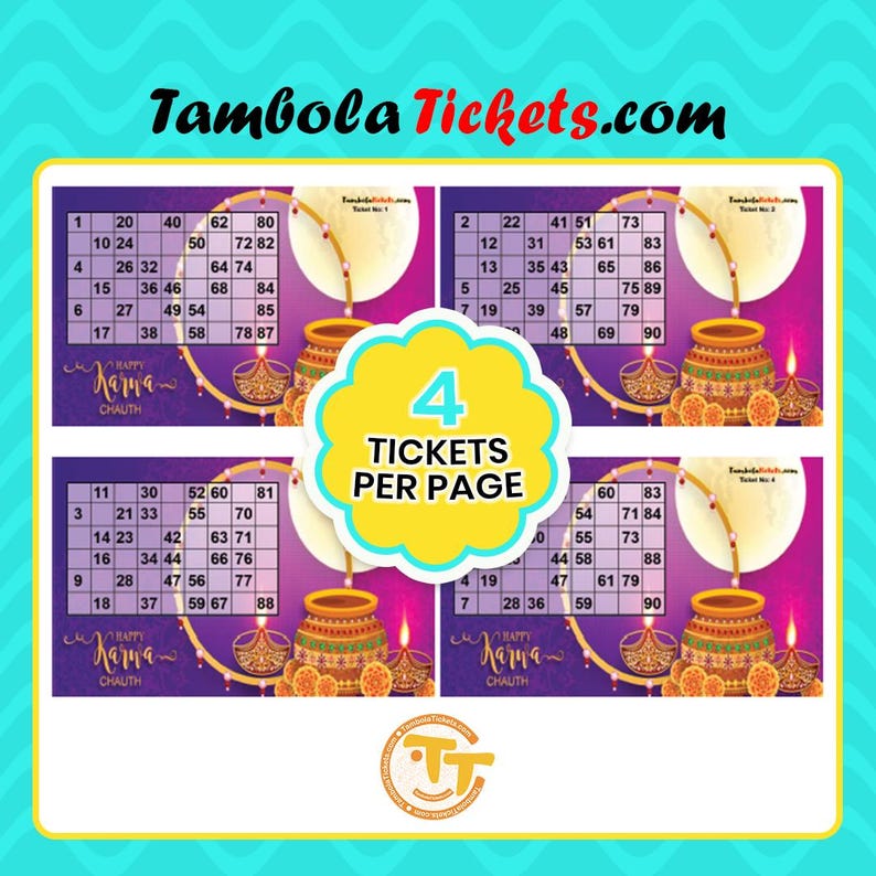 Karwa Chauth Tambola Tickets - 48 Unique Indian Festival Theme Tambola ...