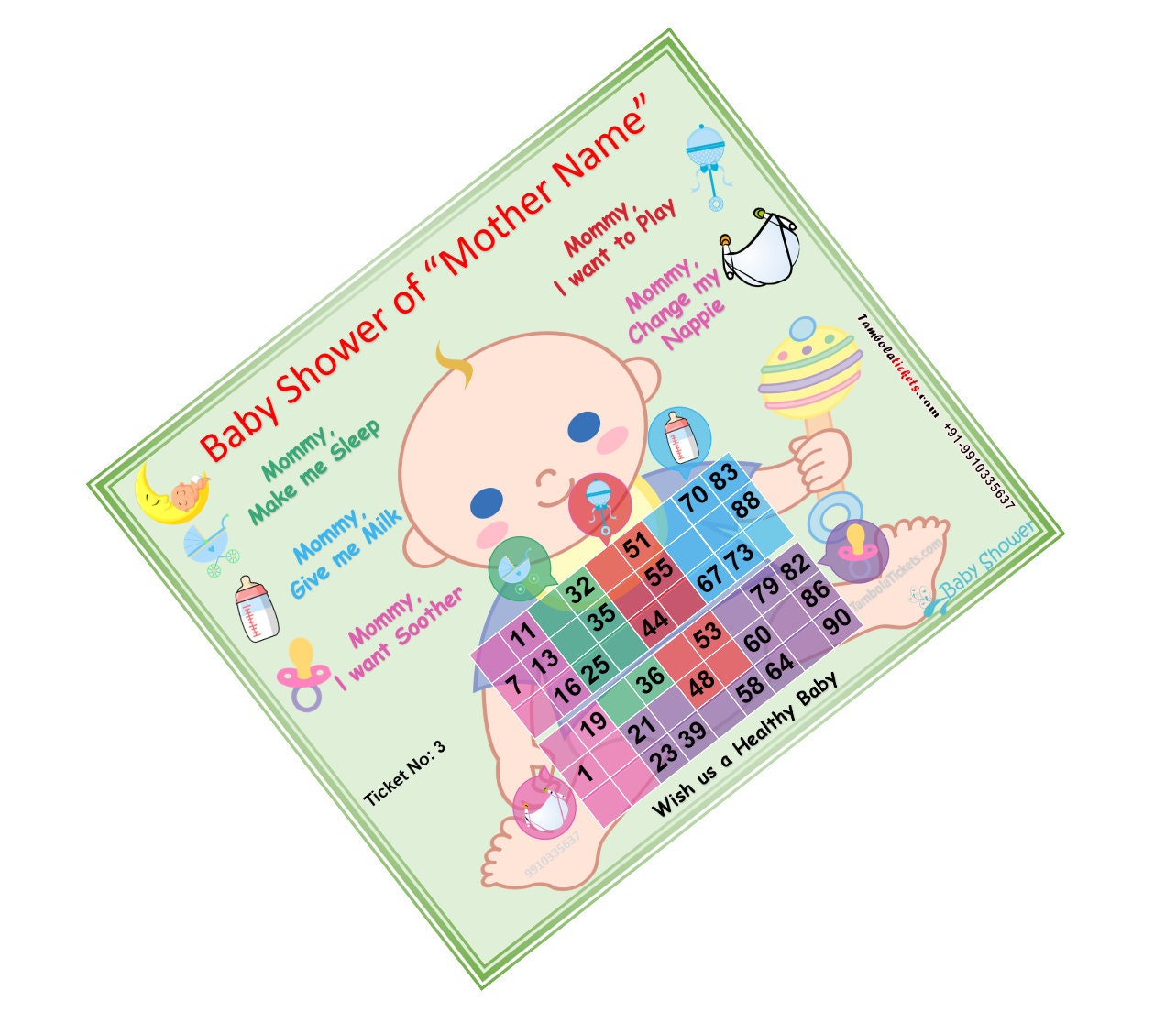 baby shower theme personalized ticket set of 100 unique etsy australia