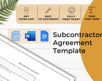 Sjabloon onderaannemerovereenkomst: aanpasbaar zakelijk contract (pdf, Word)