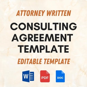Professional Consulting Agreement Template | Business Consulting | Independent Contractor Agreement | Consulting Service | Freelance