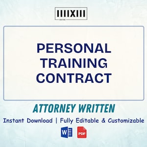Professional Personal Training Agreement - Legal, Comprehensive, User-Friendly