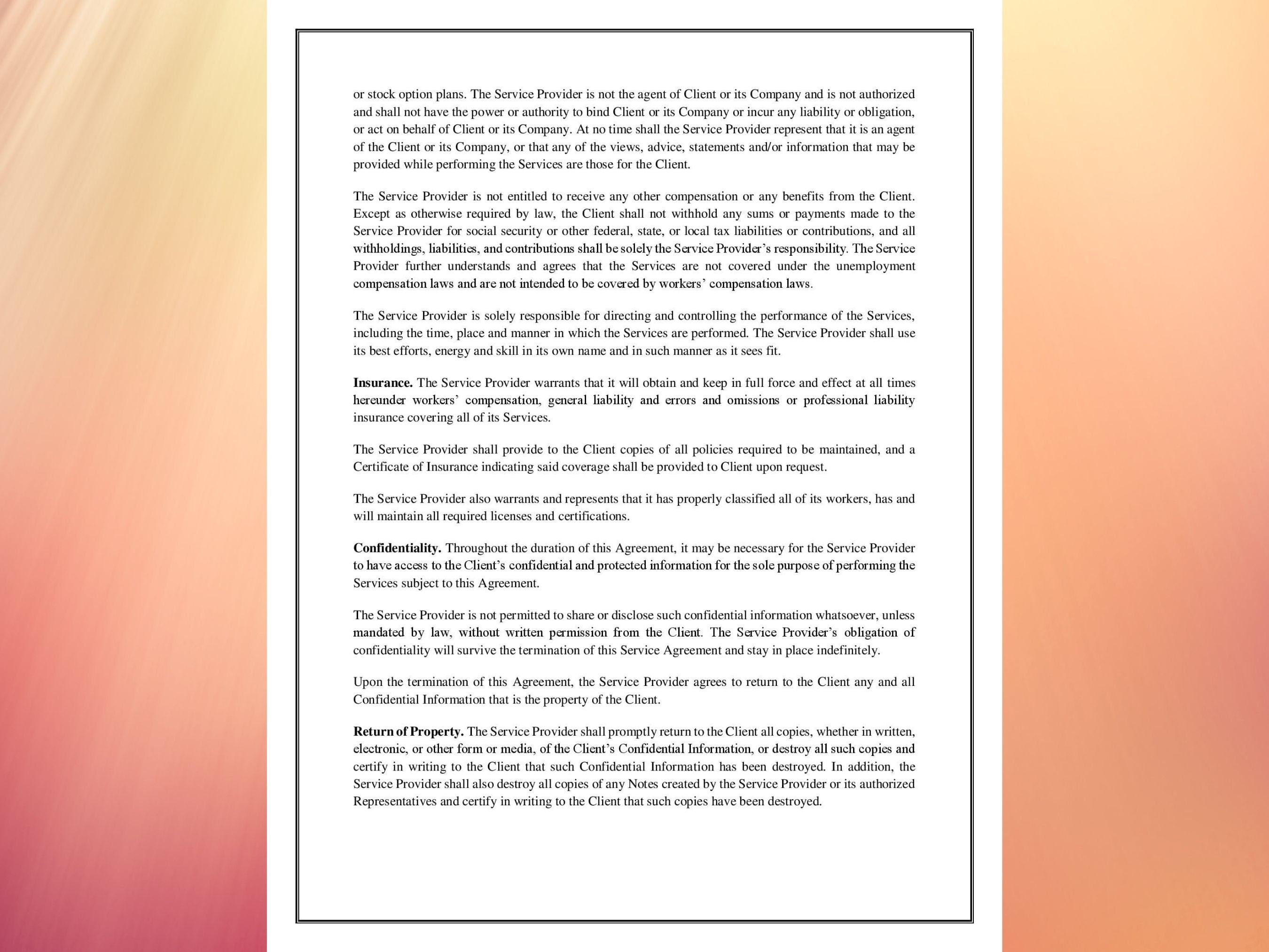 Image 8 for Free Terms Of Service Agreement Template