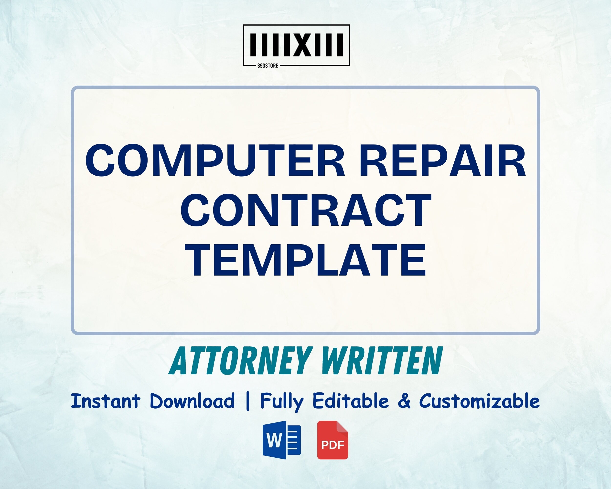 Professional Computer Repair Agreement Template Legally Binding & User ...