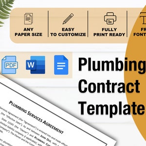 Modelo de Contrato de Encanamento: Contrato de Serviços de Encanamento Editável (Arquivo do Word)