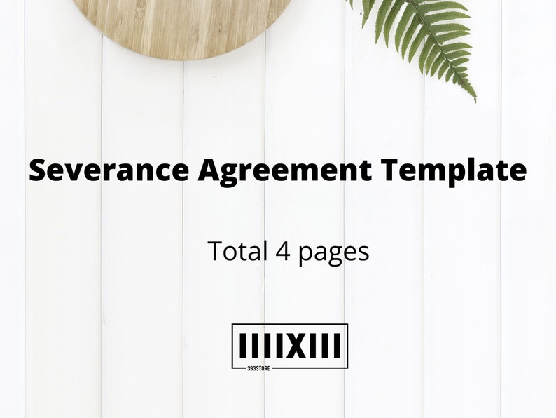 Severance Agreement Template Severance Package Separation Agreement