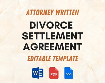 Printable Divorce Papers Marital Settlement and Legal Separation ...