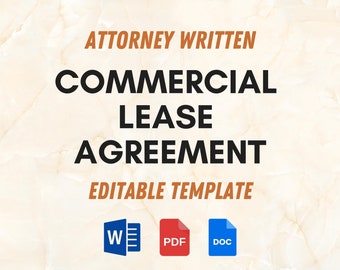 Commercial Lease Agreement Template: Attorney Written (Word & PDF)