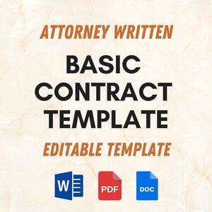 Basic Service Contract Template: Editable Legal Agreement (PDF & Word ...