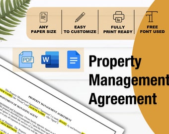 Sjabloon vastgoedbeheerovereenkomst: aanpasbaar zakelijk contract (digitale download)