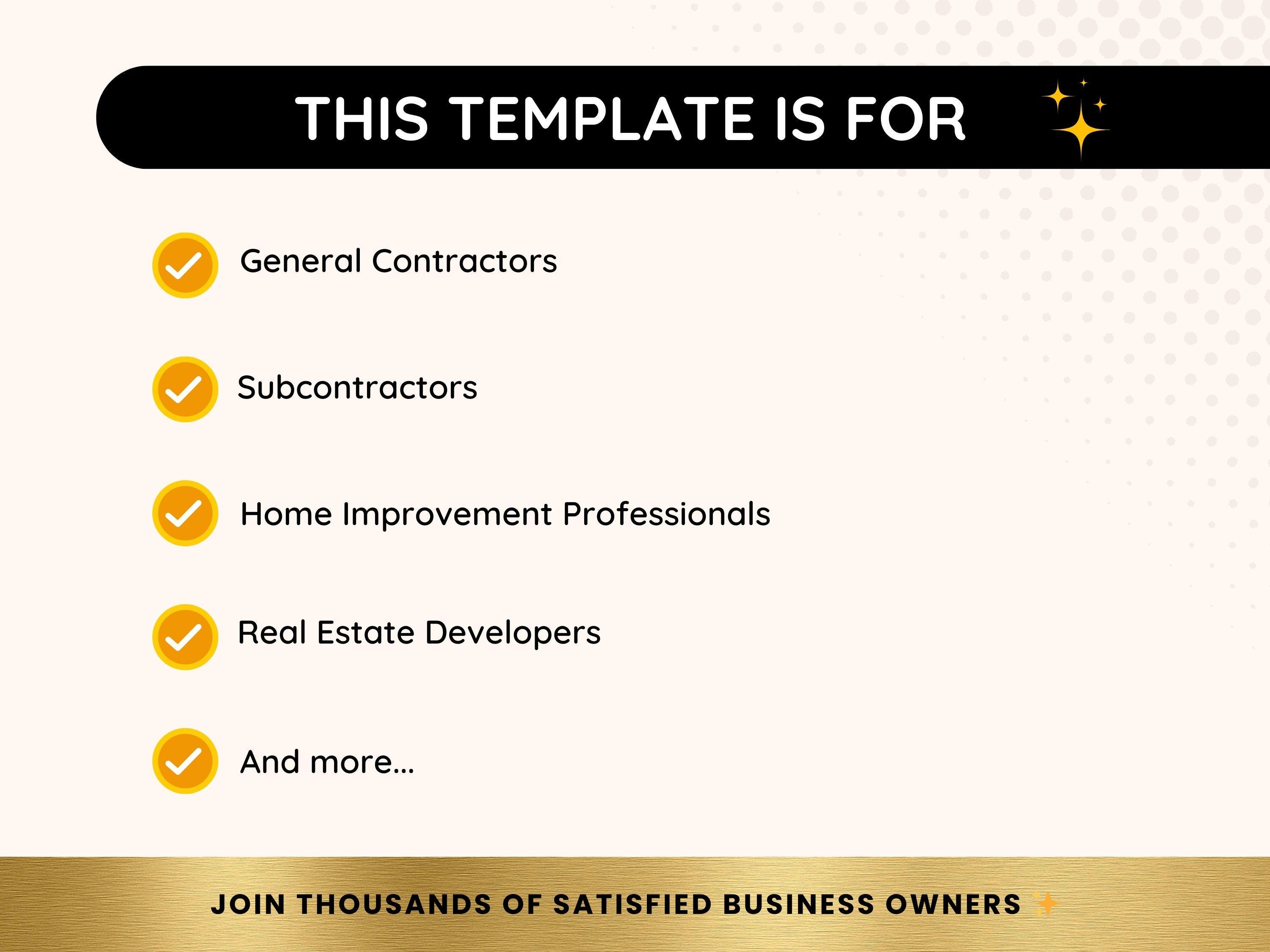 Construction Contract Template for Handyman, Commercial, and General ...