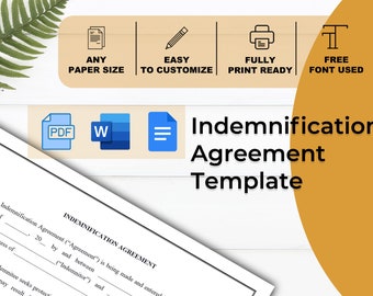 Sjabloon vrijwaringsovereenkomst: aanpasbaar zakelijk contract (digitale download)