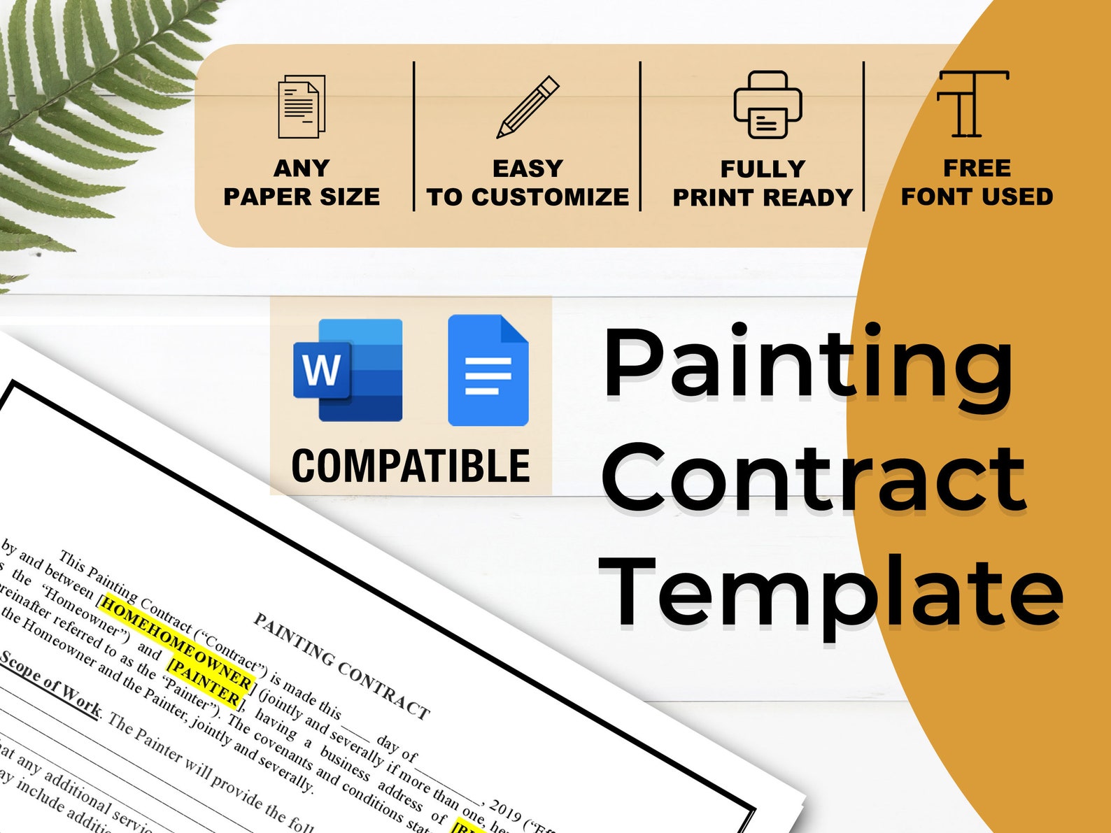 Painting Contract Template Painting Agreement Painter Etsy Painting Contract Template Painting Agreement Painter Etsy