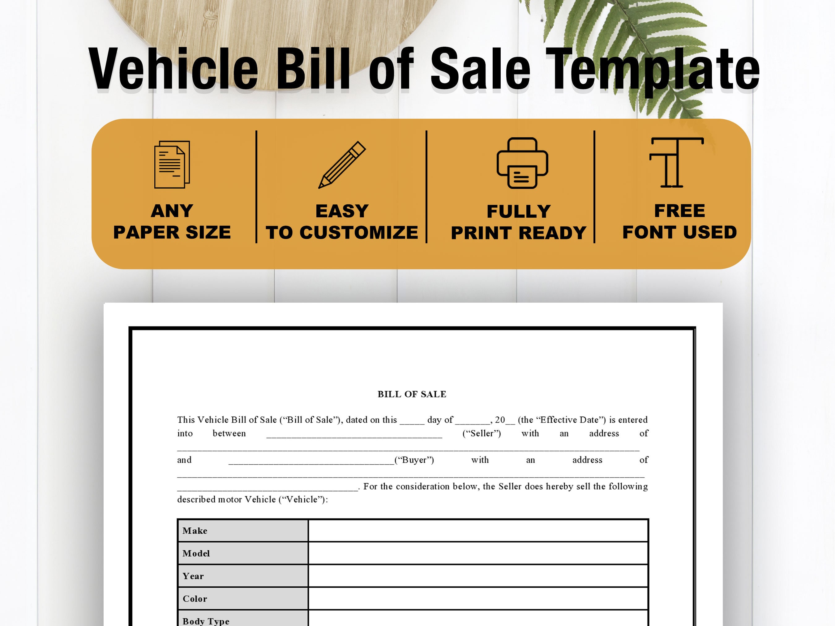 bill of sale vehicle bill of sale business form car sale etsy