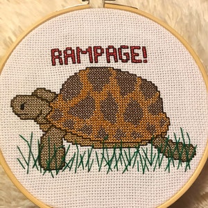 Rampaging Tortoise Cross Stitch Pattern